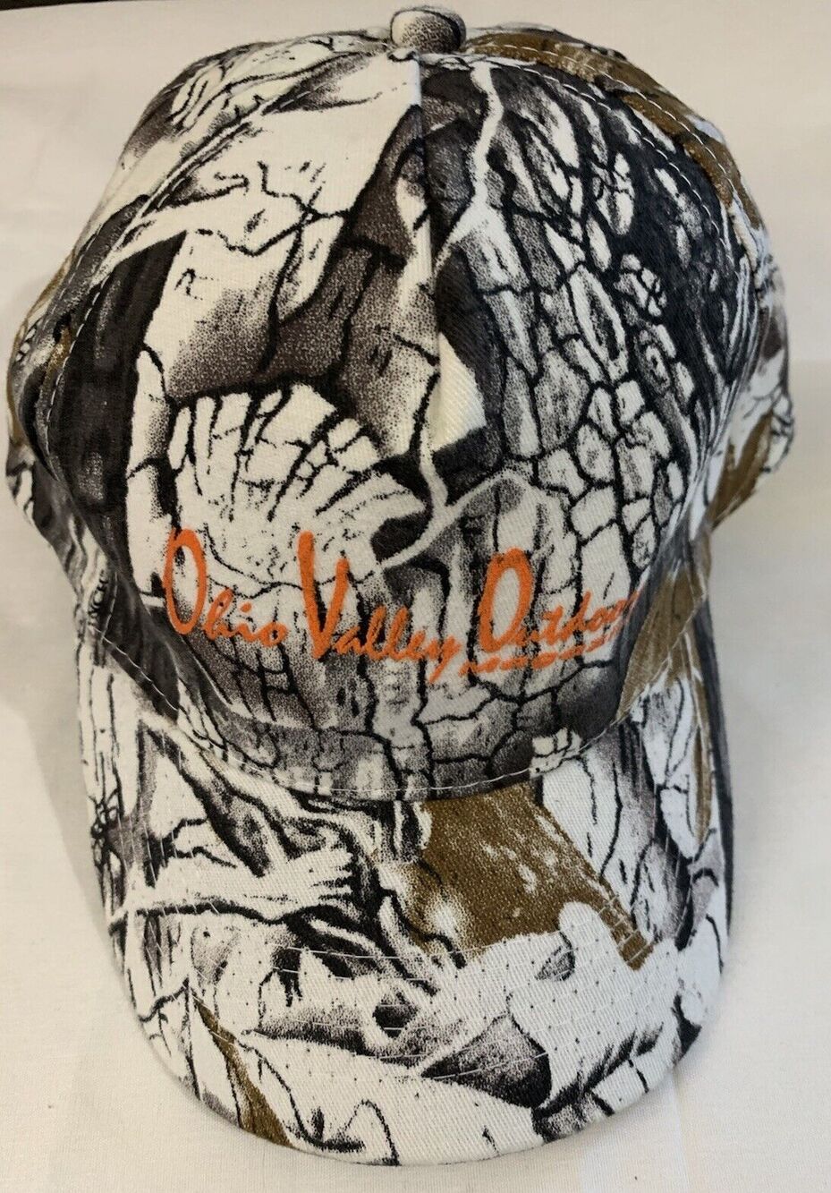Ohio Valley Outdoors (magazine) White Camouflage Hat Cap Hunting Adjustable EUC